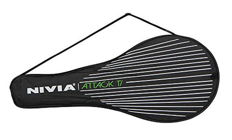Image of Nivia Alloy Steel Attack-Ti Tennis Racquet (Green/Black)