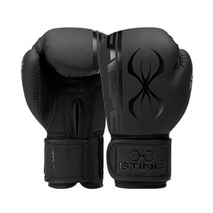 STING Armaplus Training/Sparring Boxing Gloves – Matte Black, 12 oz