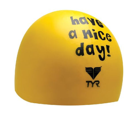 Image of Tyr Have a Nice Day Swim Cap (Yellow)