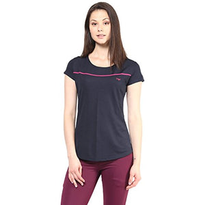 berge' Ladies Polyester Dry Fit Western Shirts & Tshirts for Women, Quick Drying & Breathable Fabric, Gym Wear Tees & Workout Tops (Navy Colour)