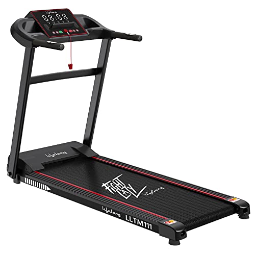 Lifelong FitPro LLTM111 (2.5 HP Peak) Motorized Treadmill for Home with 12 preset Workouts, Max Speed 14km/hr., Bluetooth Speaker Max. User Weight 110kg, 1 Year Manufacturer's Warranty
