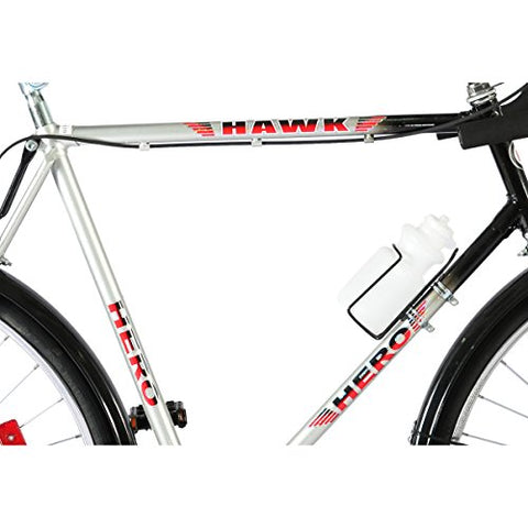 Image of Hero Hawk Nuage 27T Single Speed Hybrid Bike (Black Silver, Ideal For : 12+ Years )