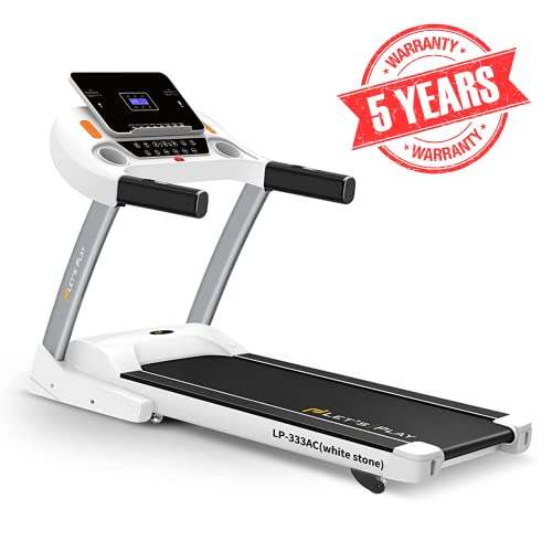 TONING® Automatic Treadmill 3HP AC Motor LP-333AC Semi Commercial Treadmill with Extra Suspension Technology-White and Black, Further Any Inquiry 8447-417-417
