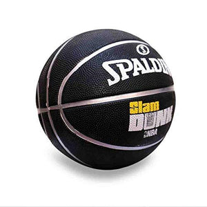 Spalding Slamdunk Rubber Basketball (Color: Black, Size: 5