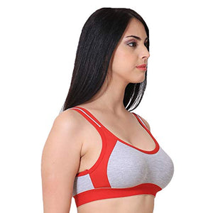 new blue eyes Non Padded Cotton Gym Wear Daily Workout Sports Bra for Girls Pack of 3 (32)