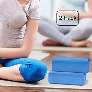 Fashnex Yoga Blocks - High Density EVA Foam Bricks Yoga Foam Exercise Blocks (9 x 6 x 3 inches, Set of 2) (As Per Image)