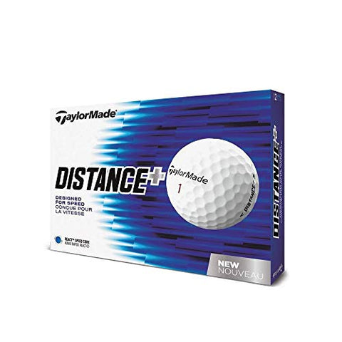 Image of TaylorMade 2018 Distance+ Golf Ball, White (One Dozen)