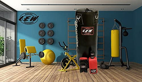 Image of LEW 4FT Filled Soft Strike Synthetic Leather Punching Bag Boxing MMA Sparring Punching Training Kick Boxing Muay Thai with Hanging Chain