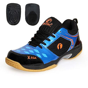 FEROC PCOCK Blue Black Gel Series Badminton Shoes Free Heel Gel