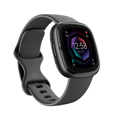 Fitbit Sense 2 Health & Fitness Watch (Shadow Grey / Graphite Aluminium) with 6-Month Premium Membership