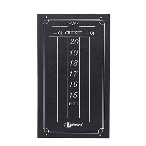 Image of BETTERLINE Large Professional Scoreboard Chalkboard for Cricket and 01 Darts Games - 15.5" x 9" Inch (39.3 x 22.9 cm) - Black Board - Eraser and 2 Chalk Pieces Included