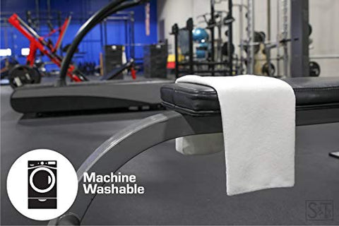 Image of STS Microfiber Fitness Exercise Towels, 6 Pack, 16-Inch x 27-Inch, White