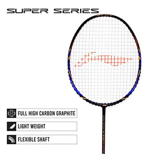 Li-Ning Super Series 2020 - (Strung) Badminton Racquets with Free Full Cover Graphite, Strung (Black/Gold) with Free Full Cover