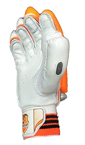 Image of HeadTurners Cricket Batting Gloves Right Hand - Elite (Orange) (Boys)
