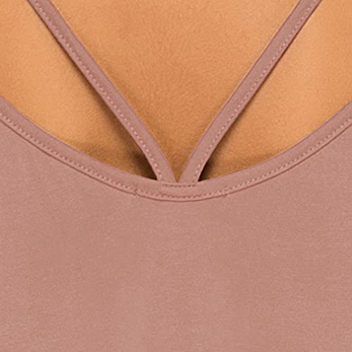 Womens Sexy Yoga Tank Tops Summer V Neck Workout Tops Backless Beach Shirts  Open Back Activewear Gym Sports Shirts Pink M