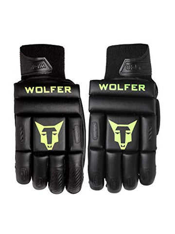 Image of WOLFER Featherweight Cricket Batting Gloves - Black (Right)