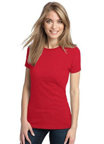 Image of District Made Women's Perfect Weight Crew Tee XS Classic Red