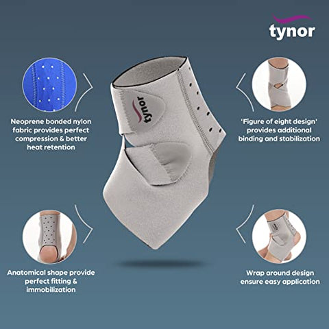 Image of Tynor Ankle Wrap (Neo) (1 Count (Pack of 1))