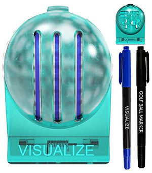 VISUALIZE TRI-LINE Golf Alignment Kit - (2-Pack) Unique 3 Line Golf Ball Marker - Golf Accessories That Make Perfect Golf Gifts for Men or Women! Triple Your Confidence on The Putting Greens!