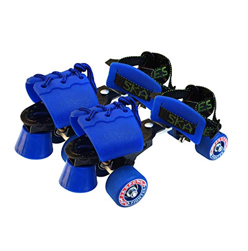 Jaspo Fighter Adjustable Rubber Wheel Skates for Senior (Blue)
