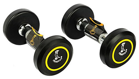 Image of Cockatoo Rubber Coated Professional Round Dumbbells (Pack of Two) ; Round Dumbbells (10 Kg Set)