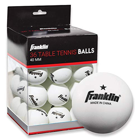 Franklin Sports Ping Pong Balls - Official Size + Weight White 40mm Table  Tennis Balls - One Star Professional Ping Pong Balls - Durable High  Performance Ping Pong Balls - White - Pack of 36 : Sports & Outdoors 