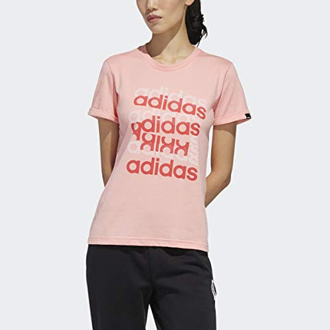 Image of adidas Women's Big Graphic T-Shirt Glory Pink/Core Pink Small