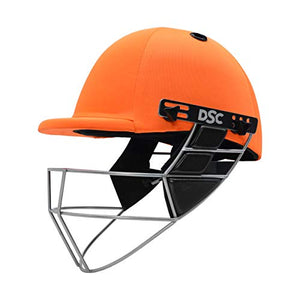 DSC DEFENDER Cricket Helmet for Men & Boys (Adjustable Steel Grill | Back Support Strap | Light Weight | size:Extra Small (Orange)