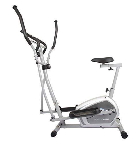 Welcare Elliptical Cross Trainer WC6044 with Adjustable seat, Hand Pulse Sensor, LCD Monitor, Adjustable Resistance for Home Use (DIY Installation with Video Call Assistance)