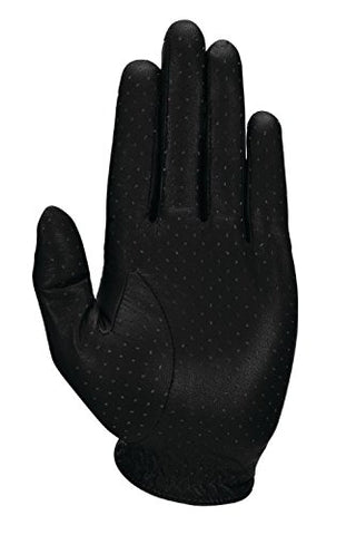 Image of Callaway Golf 2017 Women's OptiColor Leather Glove, Black, Medium, Worn on Left Hand