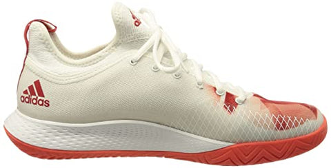 Image of Adidas Women's Textile Defiant Generation W Ftwwht/Red/Red Tennis Shoes - 6 UK