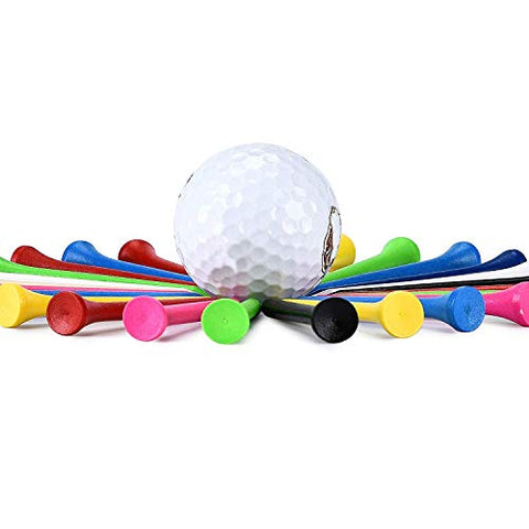 Image of Crestgolf Wood Golf Tees 2-1/8 inch Pack of 100 (Mixed Color)…