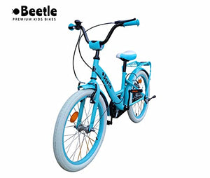 Beetle Panache 20T Kids Cycle With 12 Inches Steel Frame for 6 to 10 Year olds, Turquoise Blue