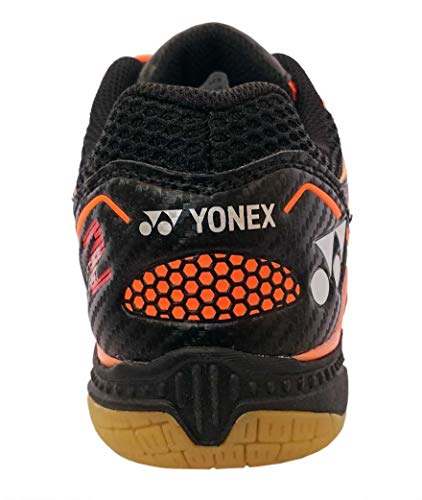 Yonex Court Ace Light 2 Badminton Shoes , 8 UK (BRIGHT ORANGE BLACK)| Ideal For Badminton,Squash,Table Tennis,Volleyball | Non-Marking Sole | TRU Cushion | TRU Shape
