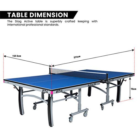 Image of Stag Active 25 T.T Table | Full Size | Foldable | Ideal for Both Home and Club