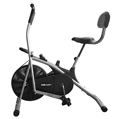 Reach AB-100 Exercise Fitness Air Bike Cycle With Moving/stationary Handle Adjustment (Multi-color)