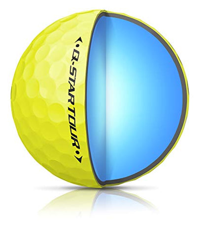 Image of Srixon Q-Star Tour 2 Golf Balls, Yellow (One Dozen)