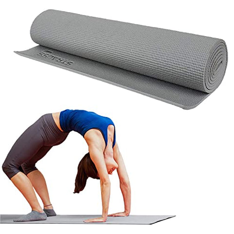 Strauss Yoga Mat, 6mm (Grey)