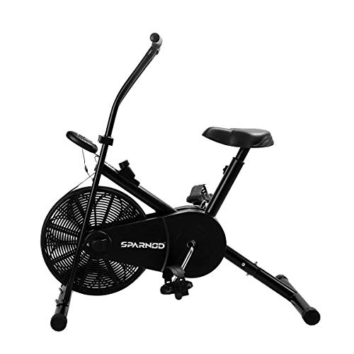Sparnod Fitness SAB-04 Air Bike Exercise Cycle for Home Gym - Adjustable Resistance, Height Adjustable Seat (Do It Yourself Installation)