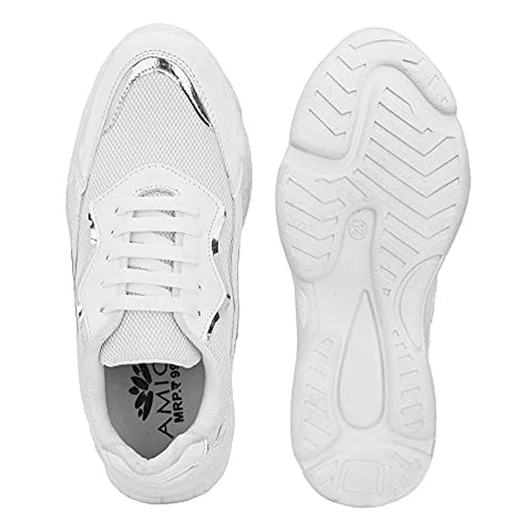 Image of Amico Women's & Girls Sneakers Casual Shoe White