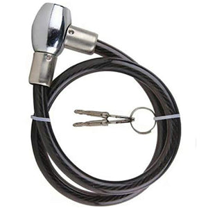 FASTPED Anti-Theft Steel Strong Wire Coil Cable Bicycle Motorcycle Security Lock with 2 Keys, Painted Finish