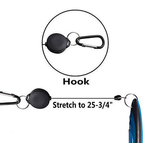 Image of XinTan Tiger Golf Club Brush Groove Cleaner with Retractable Zip-line and Aluminum Carabiner Cleaning Tools (Blue)