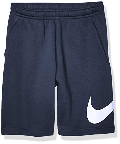 Nike Men's Sportswear Club Short Basketball Graphic, Midnight Navy/White/White, Large