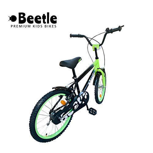 Beetle Storm 1.0 20T Kids 12 Inches Steel Frame Cycle for Boys & Girls, Age Group - 6 to 10 yrs,Green and Black