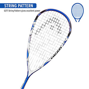 HEAD Micro Gel Graphite 125 Squash Racquet | Ideal for Men & Women (216008) - Multi Color