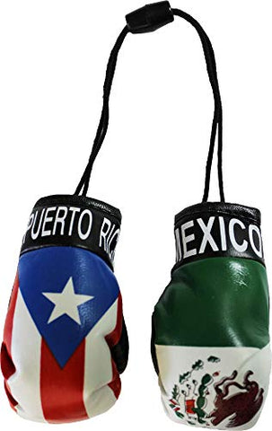 Image of Puerto Rico and Mexico Mini Boxing Gloves