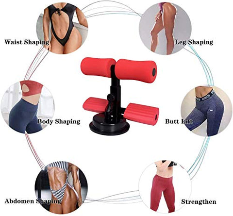 Image of GNASTAS Sit-Up Bar with Ankle Support, Portable Adjustable Sit-ups Assistant Device, Self-Suction Sit-up Floor Bar Abdominal Leg Muscle Training Device, Household Fitness Equipment Sit up Assistant