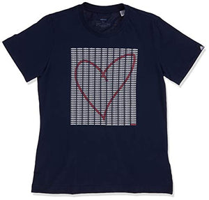 adidas womens Adi Heart Graphic Tee Ink XX-Small