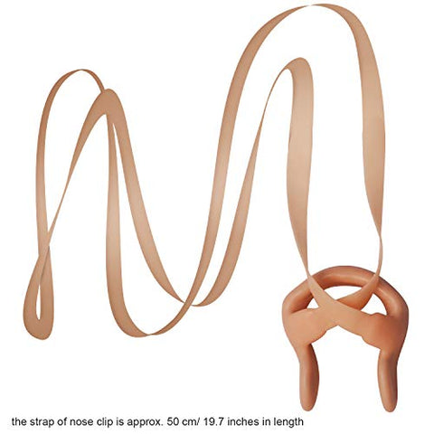 Image of SAVITA Silica Gel Swimming Nose Clip Waterproof Nose Protector with Soft Elastic String for Kids and Adults, Beige(8 Pack)