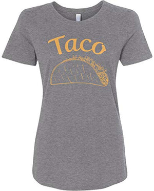 Threadrock Taco | Mom Mother Women's Fitted T-Shirt | Medium, Sport Gray